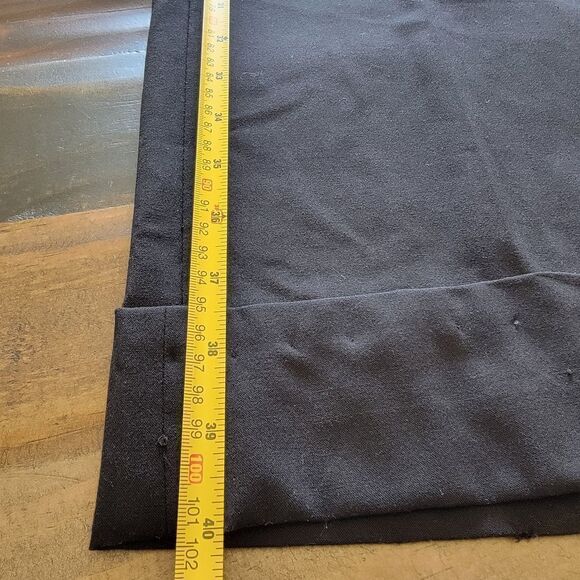 Max Studio Black Suit Pants | Wide Leg Dress Pants Solid Black Trouser | Size 6 - Picture 6 of 8